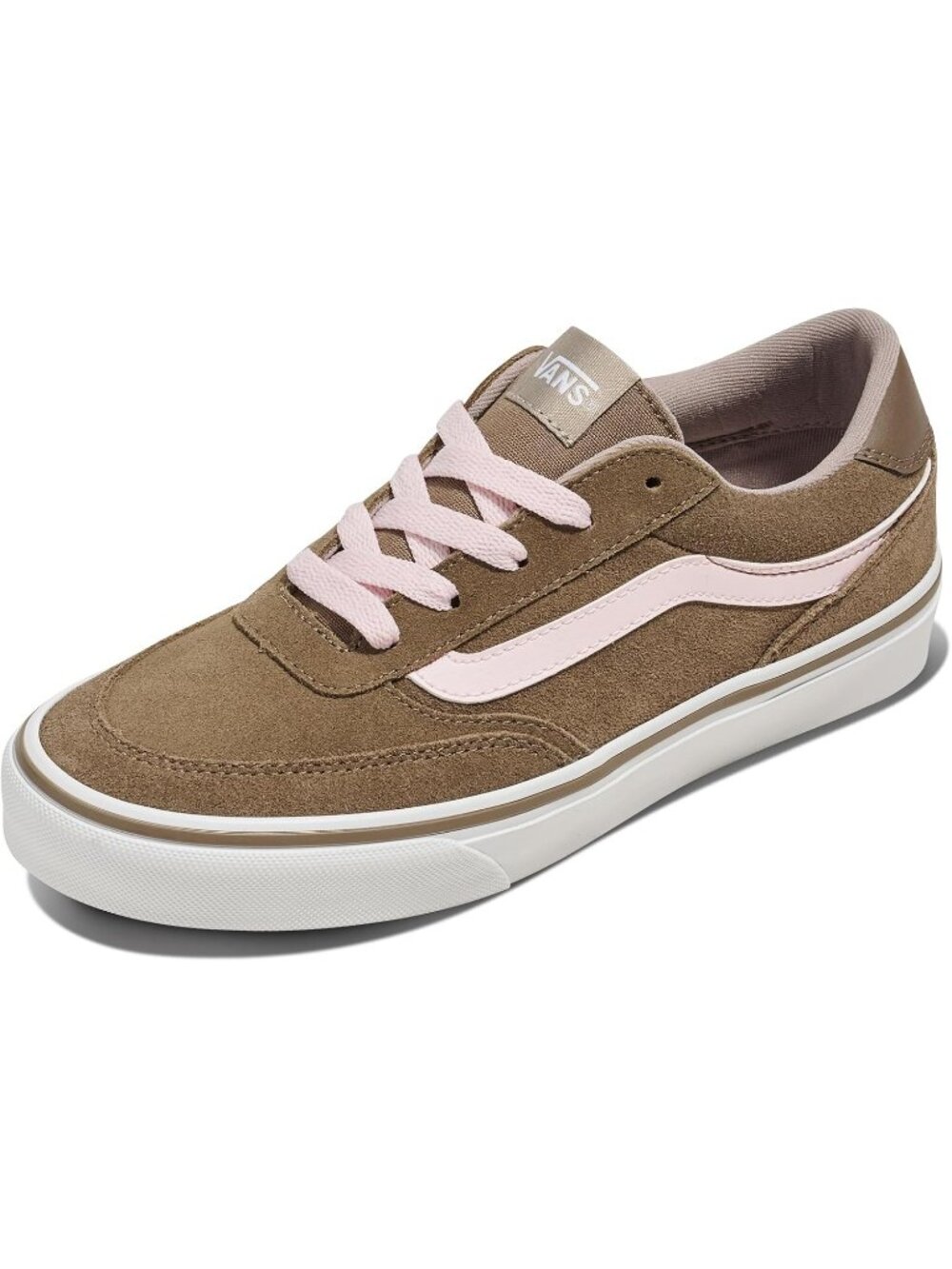 Womens Brown Pink Suede Brooklyn LS Shoe Comfortable Breathable Fashion Sneakers